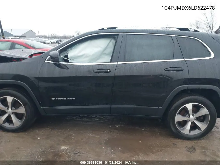Auction sale of the 2020 Jeep Cherokee , vin: 1C4PJMDX6LD622478, lot number: 38591036