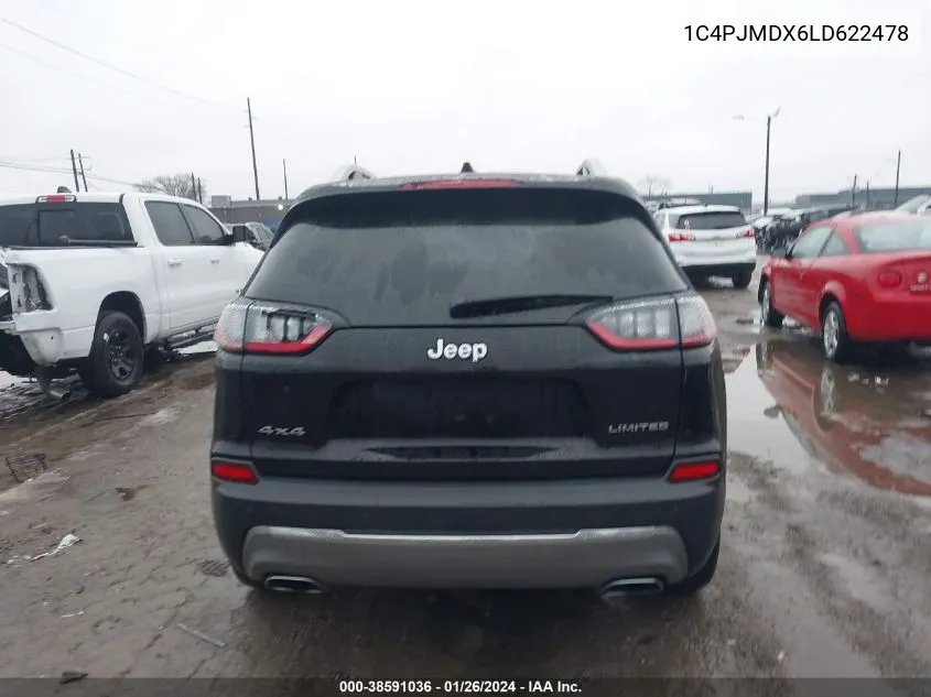 Auction sale of the 2020 Jeep Cherokee , vin: 1C4PJMDX6LD622478, lot number: 38591036