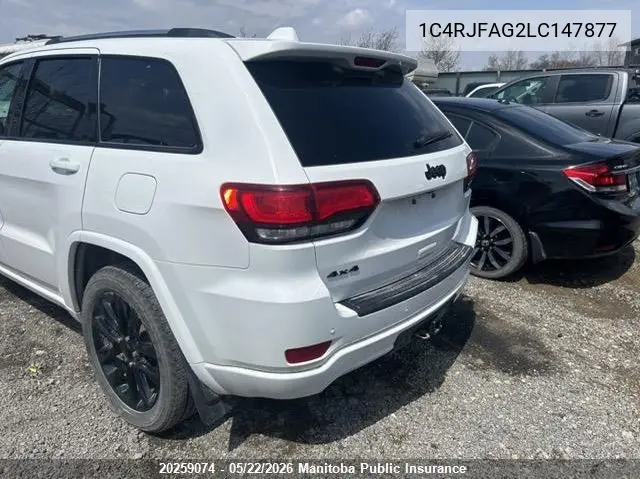 Auction sale of the 2020 Jeep Grand Cherokee , vin: 1C4RJFAG2LC147877, lot number: 20259074
