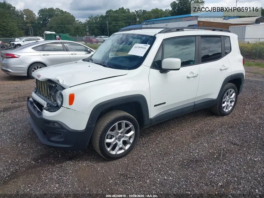 Auction sale of the 2017 Jeep Renegade , vin: ZACCJBBBXHPG59116, lot number: 46289916