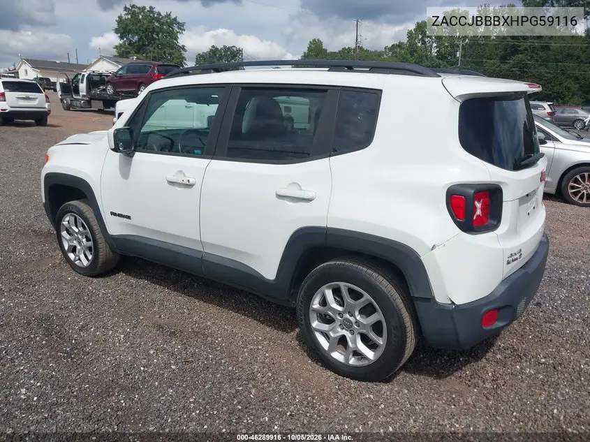 Auction sale of the 2017 Jeep Renegade , vin: ZACCJBBBXHPG59116, lot number: 46289916