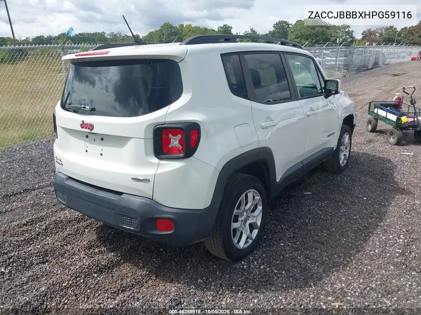 Auction sale of the 2017 Jeep Renegade , vin: ZACCJBBBXHPG59116, lot number: 46289916
