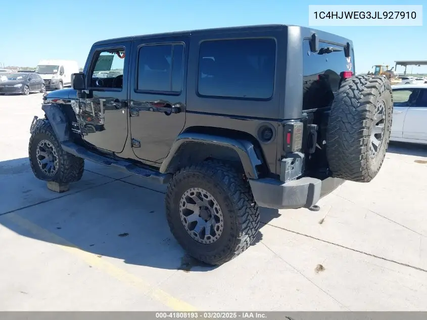 Auction sale of the 2018 Jeep Wrangler , vin: 1C4HJWEG3JL927910, lot number: 41808193