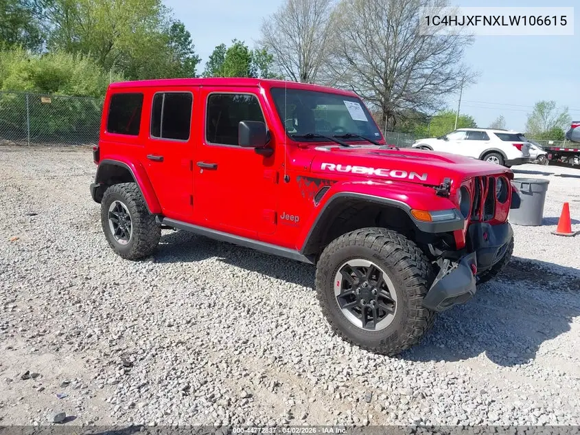 Auction sale of the 2020 Jeep Wrangler , vin: 1C4HJXFNXLW106615, lot number: 44772837