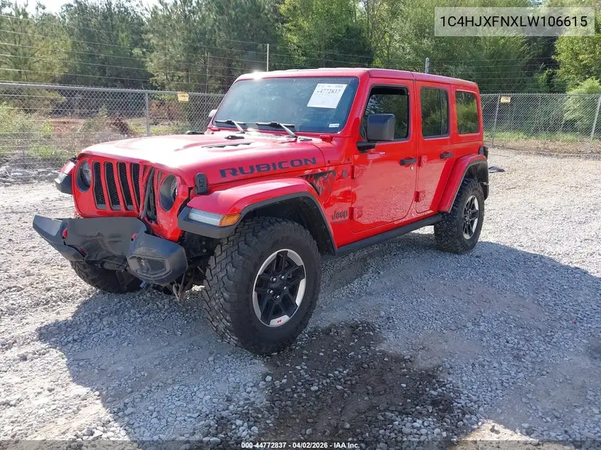 Auction sale of the 2020 Jeep Wrangler , vin: 1C4HJXFNXLW106615, lot number: 44772837