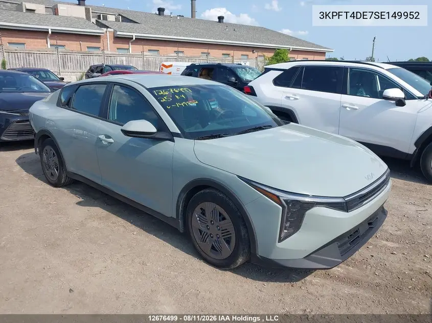 Auction sale of the 2025 Kia K4 , vin: 3KPFT4DE7SE149952, lot number: 12676499