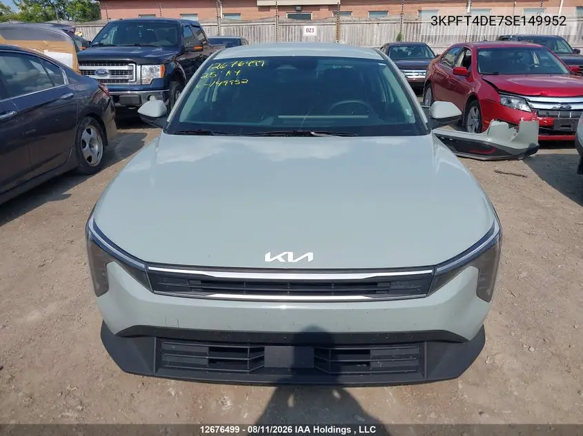 Auction sale of the 2025 Kia K4 , vin: 3KPFT4DE7SE149952, lot number: 12676499