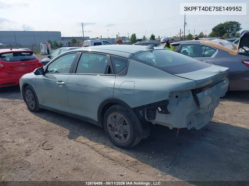 Auction sale of the 2025 Kia K4 , vin: 3KPFT4DE7SE149952, lot number: 12676499