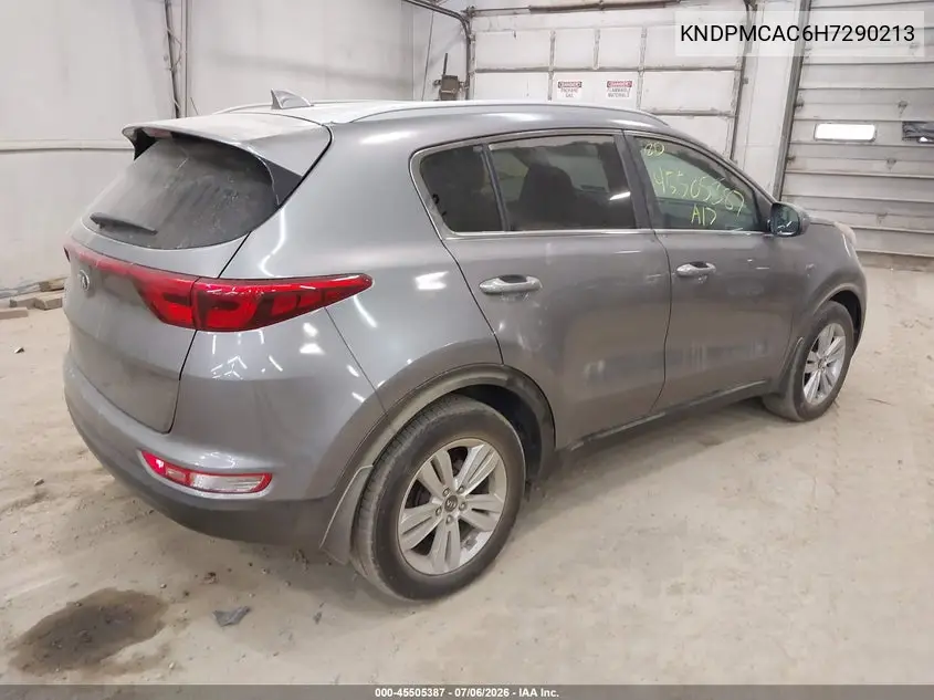 Auction sale of the 2017 Kia Sportage , vin: KNDPMCAC6H7290213, lot number: 45505387