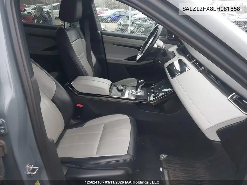 Auction sale of the 2020 Land Rover Range Rover Evoque , vin: SALZL2FX8LH081858, lot number: 12562410