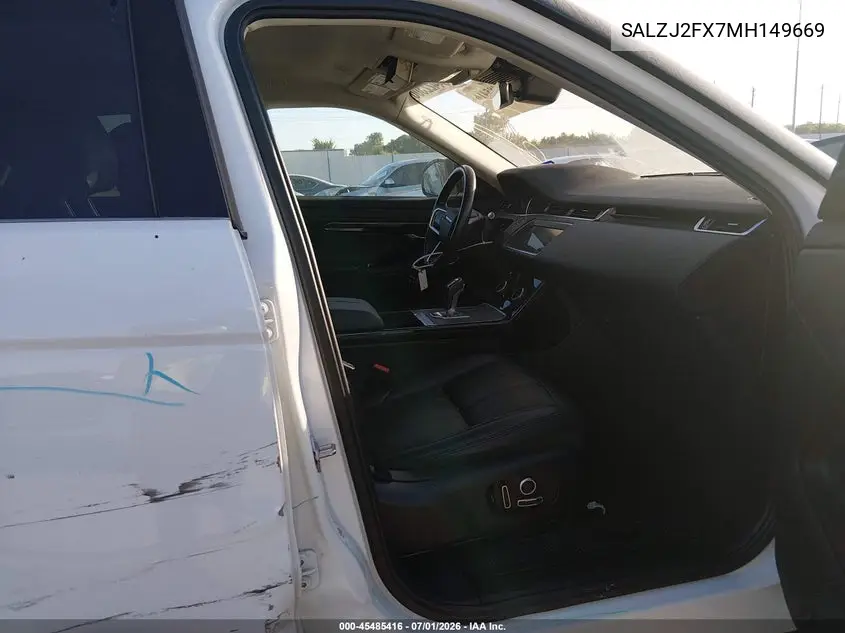 Auction sale of the 2021 Land Rover Range Rover Evoque , vin: SALZJ2FX7MH149669, lot number: 45485416