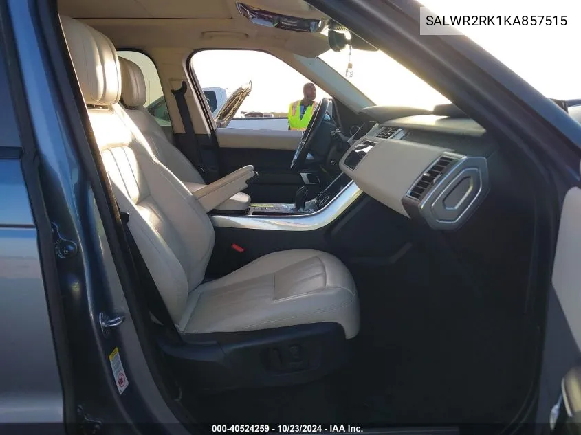 Auction sale of the 2019 Land Rover Range Rover Sport , vin: SALWR2RK1KA857515, lot number: 40524259