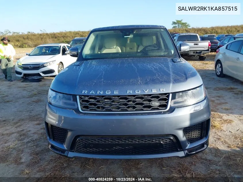 Auction sale of the 2019 Land Rover Range Rover Sport , vin: SALWR2RK1KA857515, lot number: 40524259