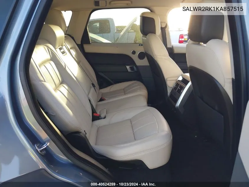 Auction sale of the 2019 Land Rover Range Rover Sport , vin: SALWR2RK1KA857515, lot number: 40524259