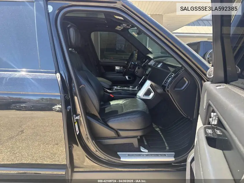 Auction sale of the 2020 Land Rover Range Rover , vin: SALGS5SE3LA592385, lot number: 42169724