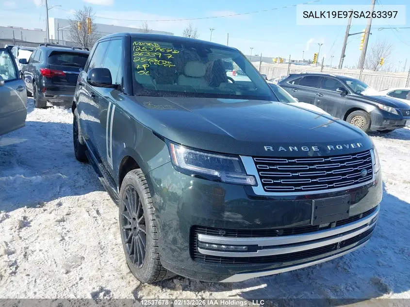 Auction sale of the 2025 Land Rover Range Rover , vin: SALK19E97SA263397, lot number: 12537678