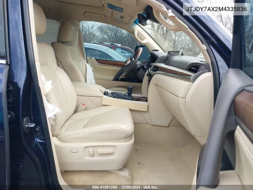 Auction sale of the 2021 Lexus LX , vin: JTJDY7AX2M4335836, lot number: 41001285