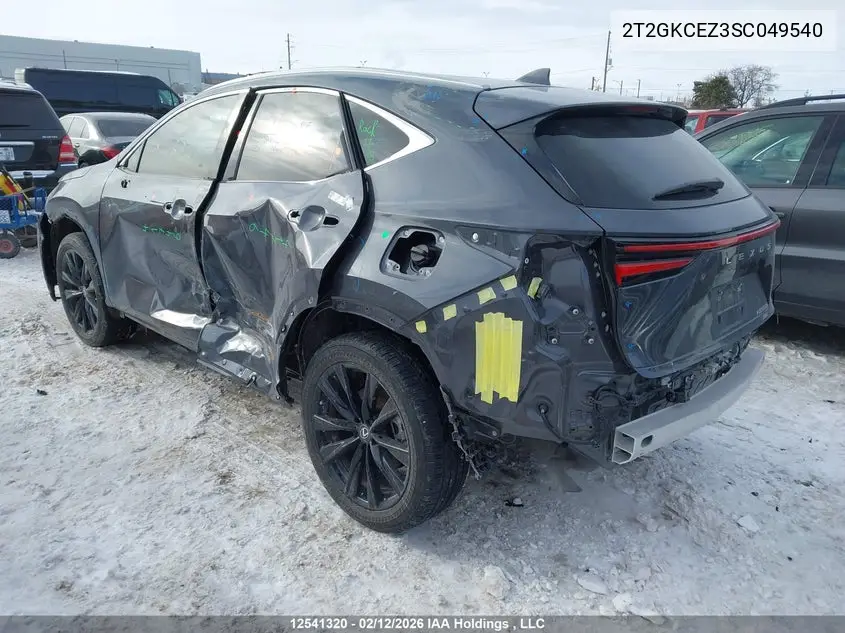 Auction sale of the 2025 Lexus NX , vin: 2T2GKCEZ3SC049540, lot number: 12541320