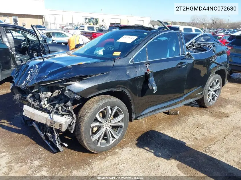 Auction sale of the 2022 Lexus RX , vin: 2T2HGMDA4NC072630, lot number: 43777419