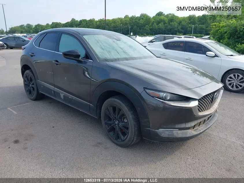Auction sale of the 2021 Mazda CX 30 , vin: 3MVDMBDY3MM250657, lot number: 12653319