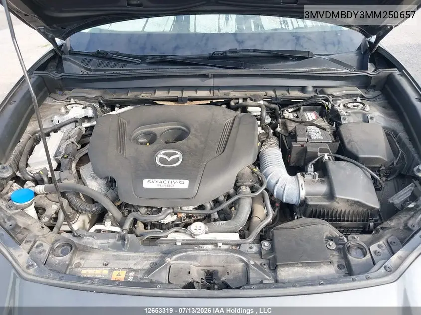 Auction sale of the 2021 Mazda CX 30 , vin: 3MVDMBDY3MM250657, lot number: 12653319