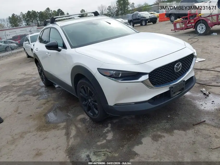 Auction sale of the 2021 Mazda CX 30 , vin: 3MVDMBEY3MM231671, lot number: 44759696