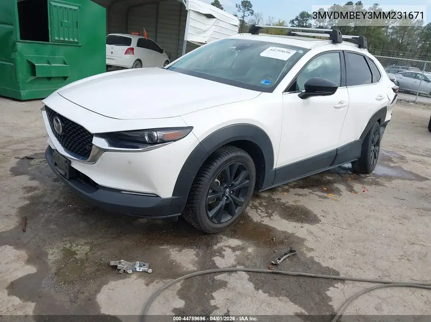 Auction sale of the 2021 Mazda CX 30 , vin: 3MVDMBEY3MM231671, lot number: 44759696