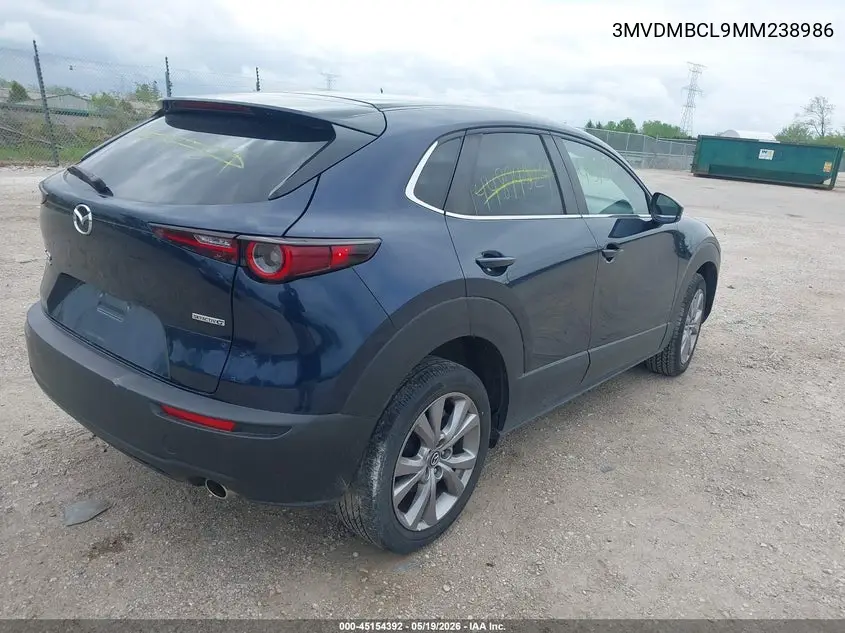 Auction sale of the 2021 Mazda CX 30 , vin: 3MVDMBCL9MM238986, lot number: 45154392