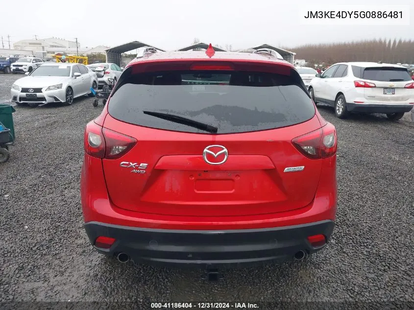 Auction sale of the 2016 Mazda CX 5 , vin: JM3KE4DY5G0886481, lot number: 41186404