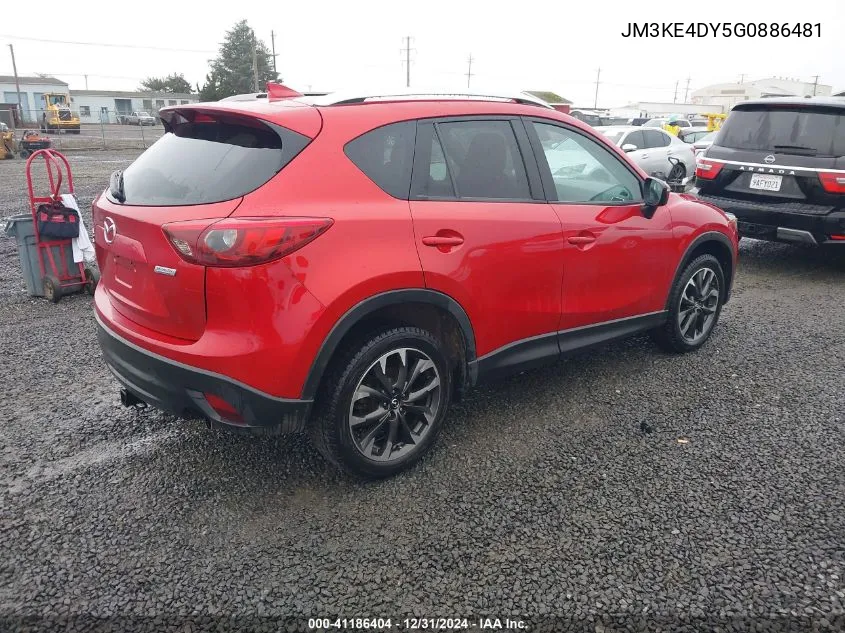 Auction sale of the 2016 Mazda CX 5 , vin: JM3KE4DY5G0886481, lot number: 41186404