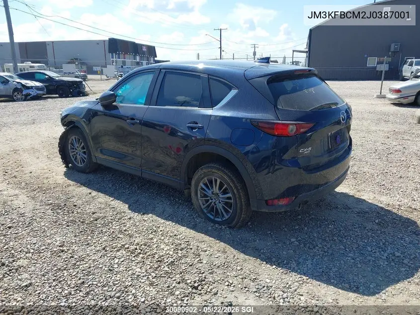 Auction sale of the 2018 Mazda CX 5 , vin: JM3KFBCM2J0387001, lot number: 30090902