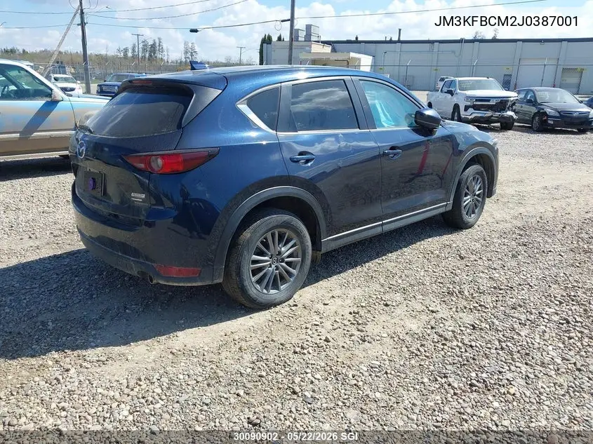 Auction sale of the 2018 Mazda CX 5 , vin: JM3KFBCM2J0387001, lot number: 30090902