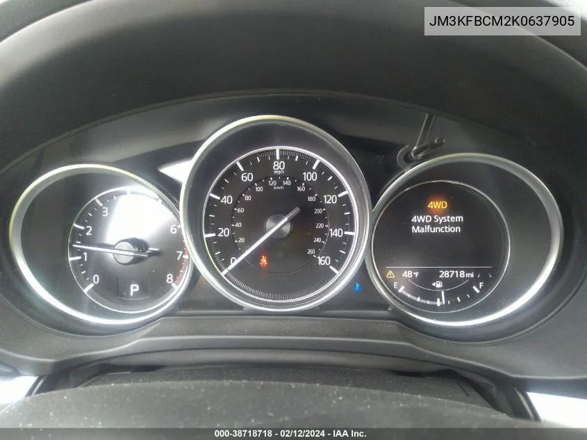 Auction sale of the 2019 Mazda CX 5 , vin: JM3KFBCM2K0637905, lot number: 38718718