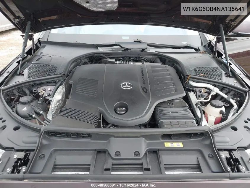 Auction sale of the 2022 Mercedes Benz S klasse , vin: W1K6G6DB4NA135641, lot number: 40566591