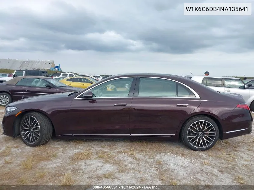 Auction sale of the 2022 Mercedes Benz S klasse , vin: W1K6G6DB4NA135641, lot number: 40566591