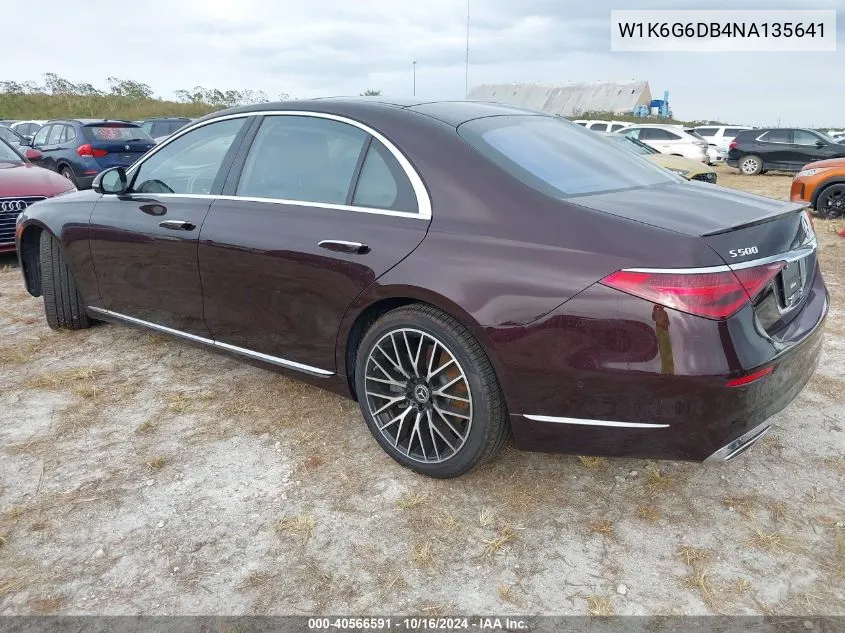 Auction sale of the 2022 Mercedes Benz S klasse , vin: W1K6G6DB4NA135641, lot number: 40566591