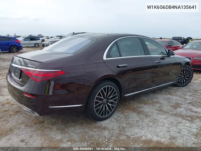 Auction sale of the 2022 Mercedes Benz S klasse , vin: W1K6G6DB4NA135641, lot number: 40566591