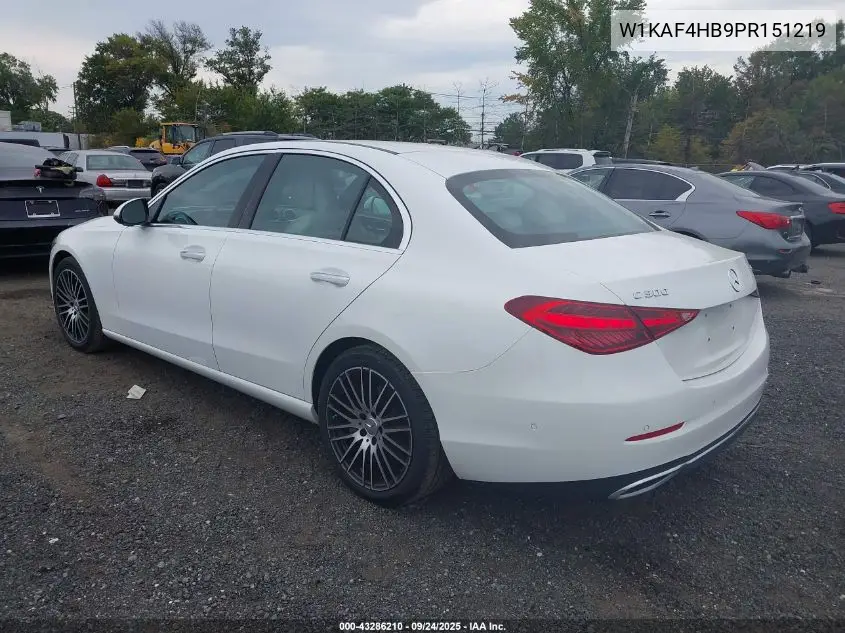 Auction sale of the 2023 Mercedes Benz C klasse , vin: W1KAF4HB9PR151219, lot number: 43286210