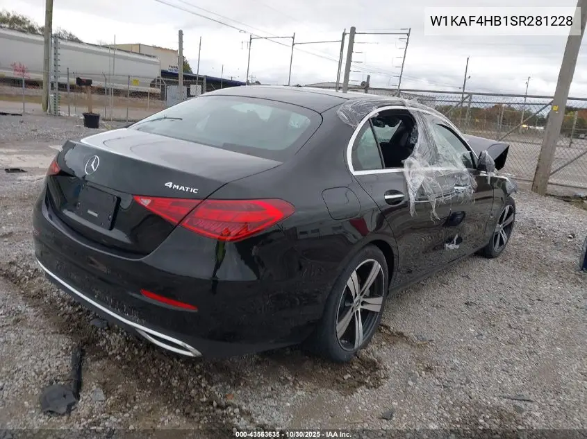 Auction sale of the 2025 Mercedes Benz C klasse , vin: W1KAF4HB1SR281228, lot number: 43563635