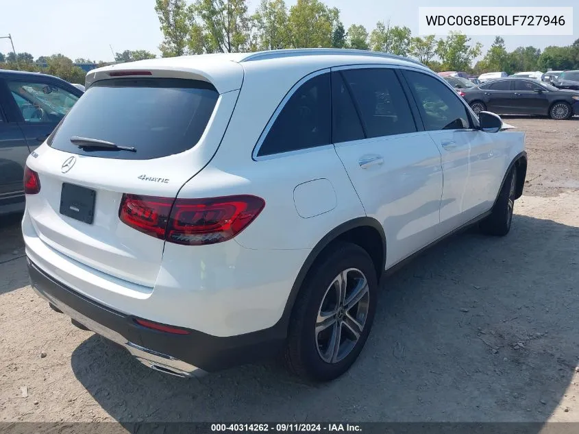 Auction sale of the 2020 Mercedes Benz GLC , vin: WDC0G8EB0LF727946, lot number: 40314262