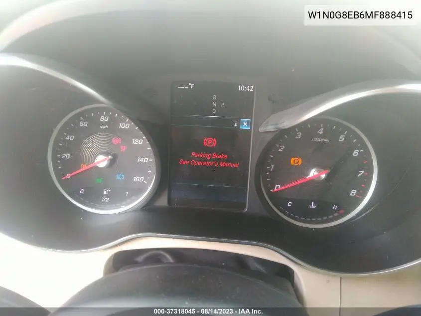 Auction sale of the 2021 Mercedes Benz GLC , vin: W1N0G8EB6MF888415, lot number: 37318045