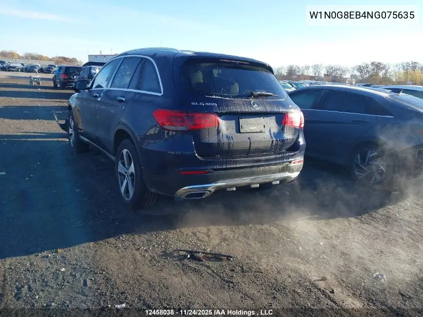 Auction sale of the 2022 Mercedes Benz GLC , vin: W1N0G8EB4NG075635, lot number: 12458038