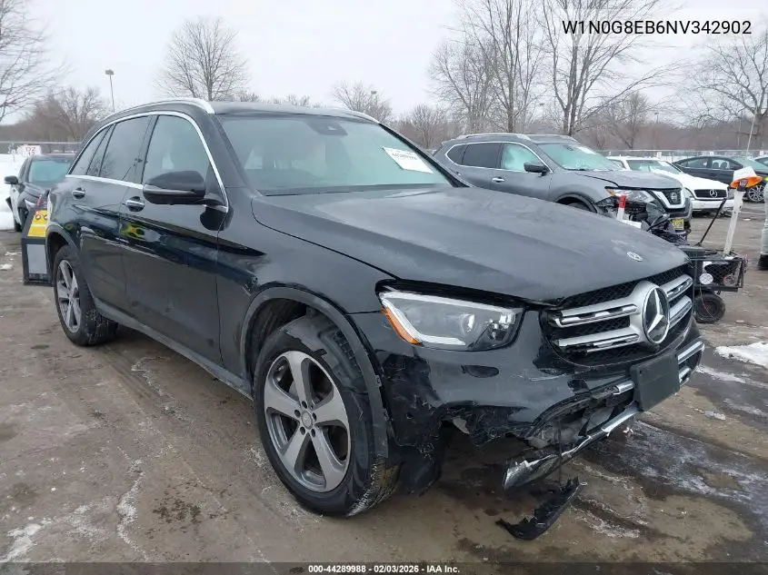 Auction sale of the 2022 Mercedes Benz GLC , vin: W1N0G8EB6NV342902, lot number: 44289988