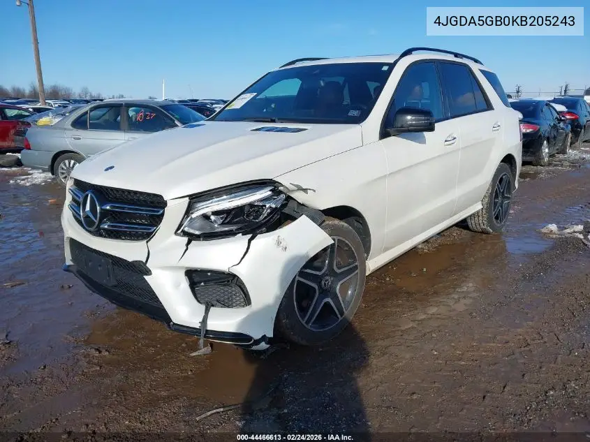 Auction sale of the 2019 Mercedes Benz GLE , vin: 4JGDA5GB0KB205243, lot number: 44466613