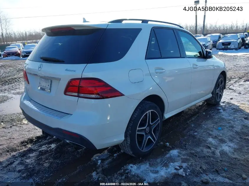 Auction sale of the 2019 Mercedes Benz GLE , vin: 4JGDA5GB0KB205243, lot number: 44466613