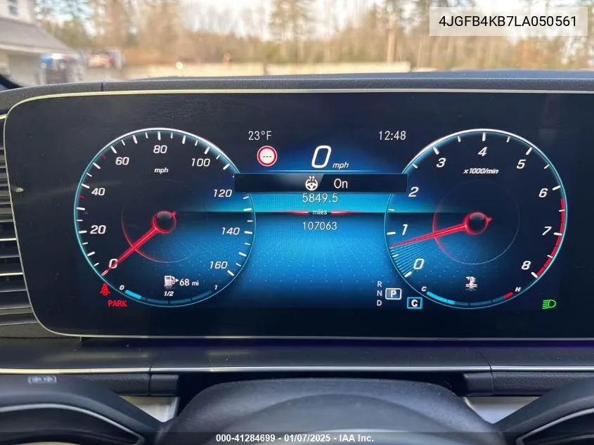 Auction sale of the 2020 Mercedes Benz GLE , vin: 4JGFB4KB7LA050561, lot number: 41284699