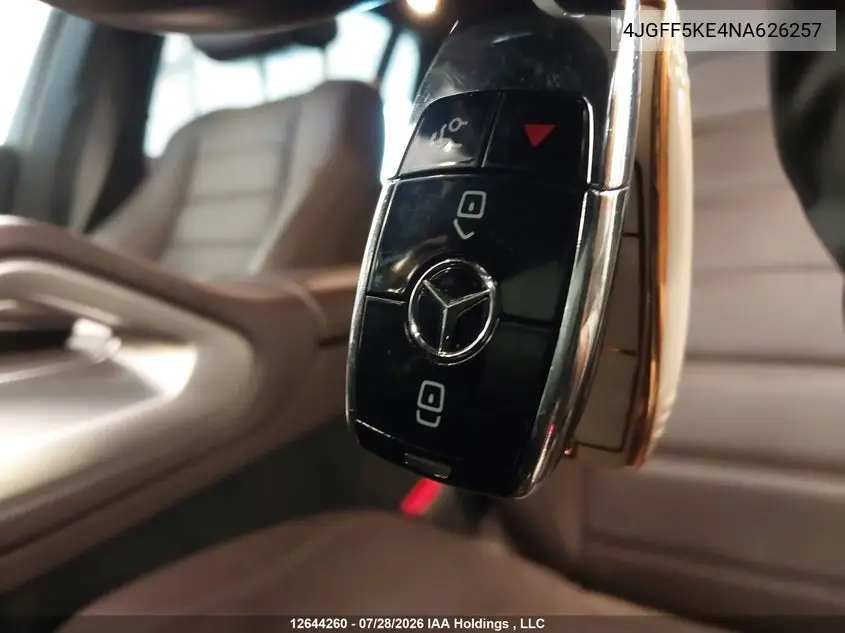 Auction sale of the 2022 Mercedes Benz GLS klasse , vin: 4JGFF5KE4NA626257, lot number: 12644260