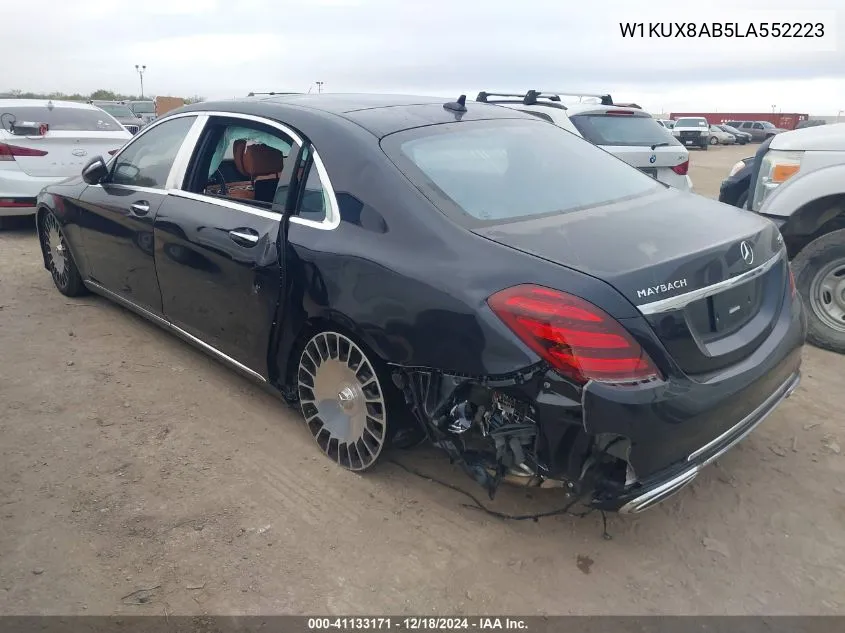 Auction sale of the 2020 Mercedes Benz Maybach S klasse , vin: W1KUX8AB5LA552223, lot number: 41133171