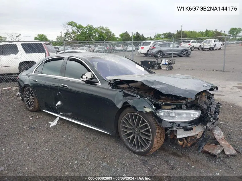 Auction sale of the 2022 Mercedes Benz S klasse , vin: W1K6G7GB2NA144176, lot number: 39382809
