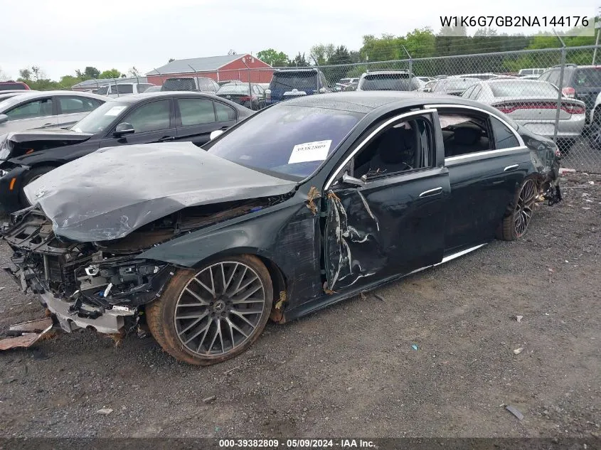 Auction sale of the 2022 Mercedes Benz S klasse , vin: W1K6G7GB2NA144176, lot number: 39382809